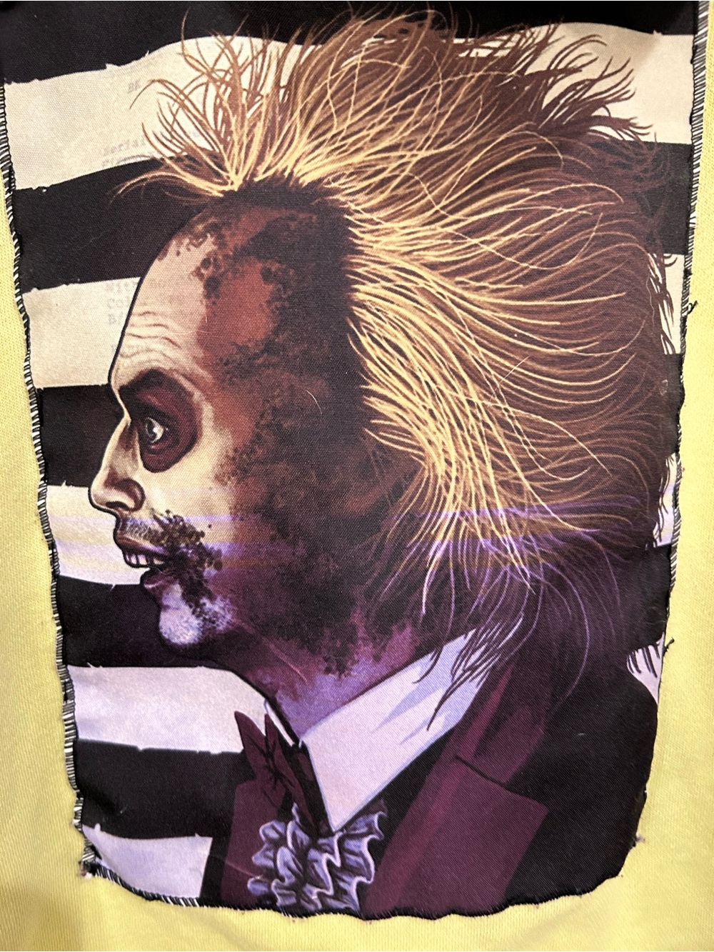 Graphic Yellow Beetlejuice Portrait Shirt